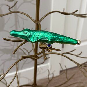 Vintage Mercury Glass Alligator Clip Christmas Ornament